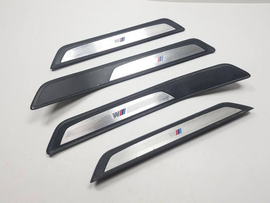 09 10 11 12 BMW 750li F02 Front & Rear Door Floor Sill Scuff Step Plate 4pcs OEM