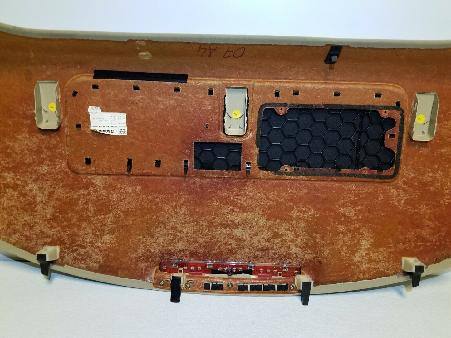 06 07 08 Audi A4 Sdn Rear Shelf Deck Tray Panel W/ 3rd Brake Stop Light OEM 85k