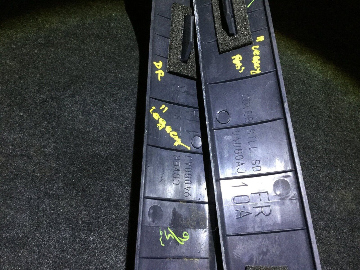10 - 14 Subaru Legacy Front Left & Right Door Sill Scuff Trim Panel Pair OEM