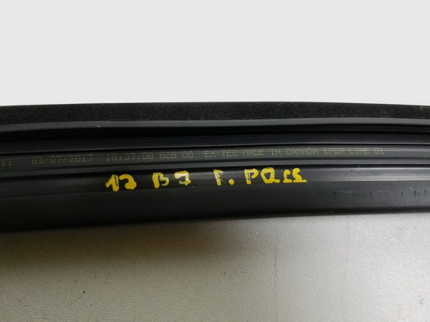 12-19 Volkswagen Passat B7 Rear Door Chanel Weatherstrip Seal Passenger Side OEM