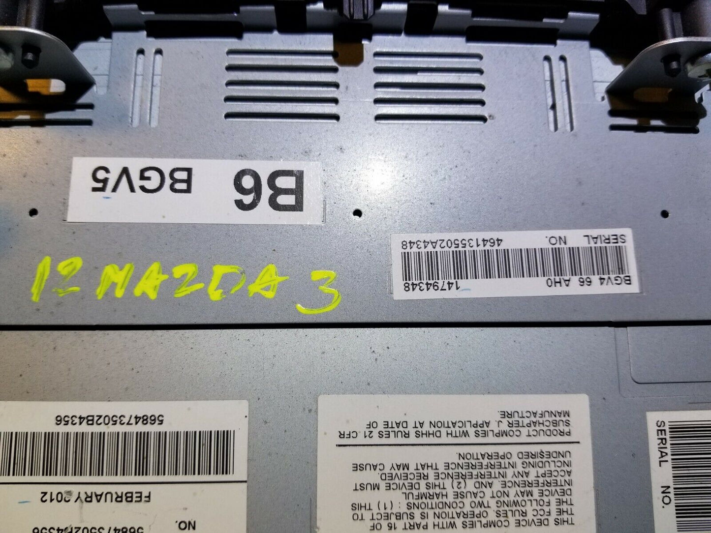 10 11 12 13 Mazda 3 AM FM Cd Mp3 Radio Receiver Bgv466ah0 OEM