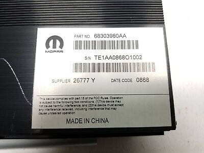 16 17 18 19 20 Dodge Durango Amplifier 68303980aa OEM