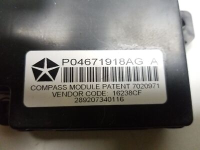 12 - 16 Dodge Grand Caravan Driver Assist Compass Module 04671918ag OEM