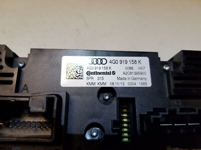 2014 Audi A6 Rear Hvac Heater Climate Control Switch OEM