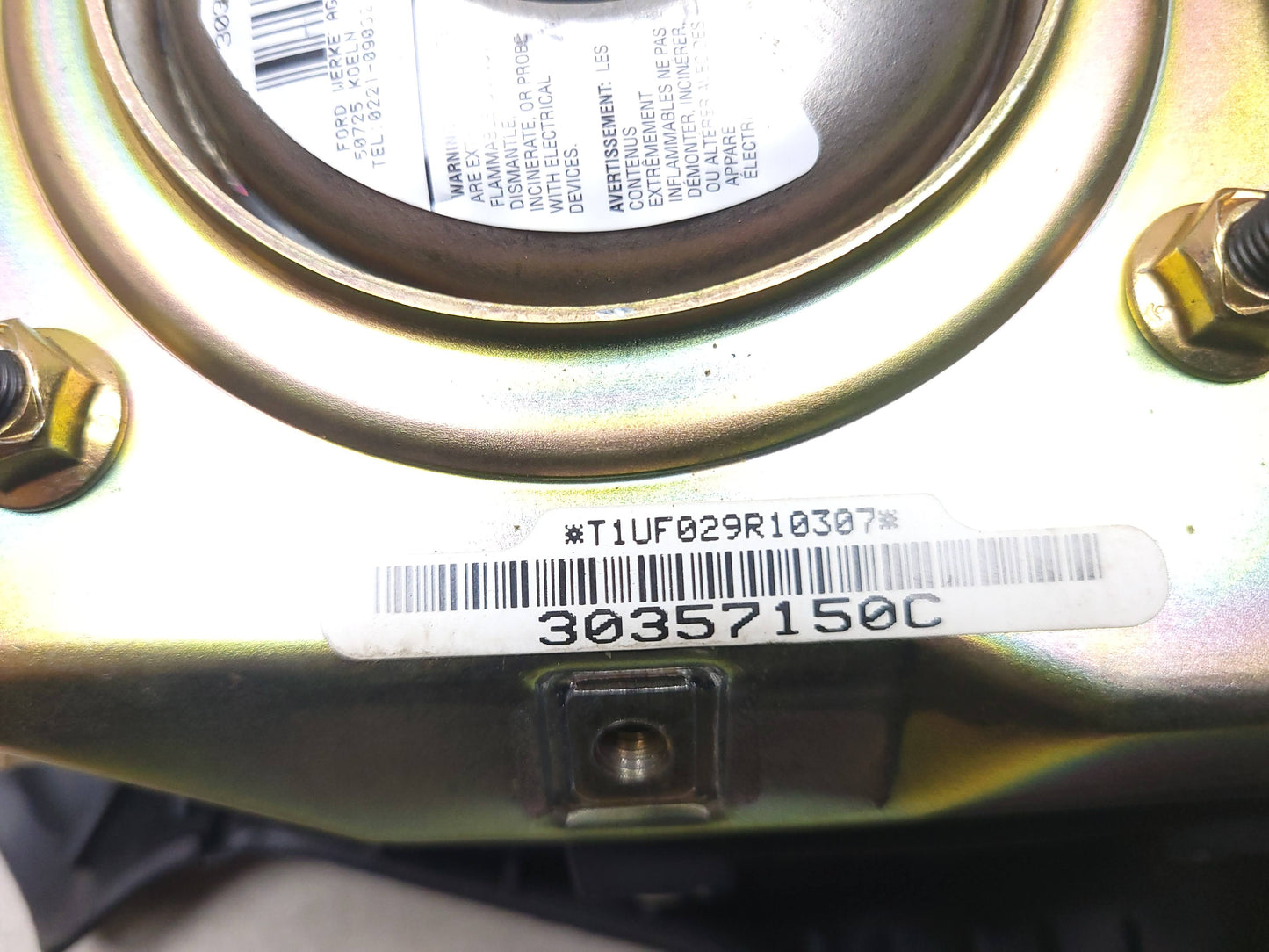 2001 - 2005 Ford Explorer Steering Wheel Air Bag SRS AirBag OEM #V16