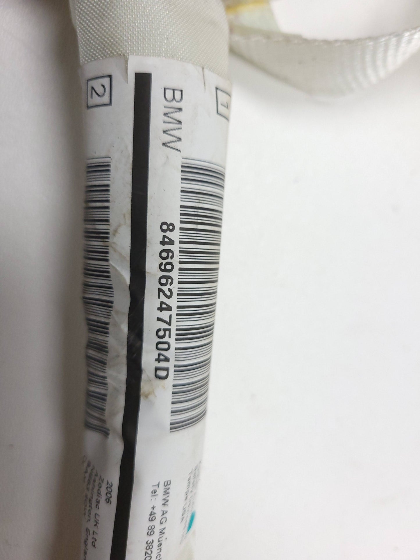 2007-2009 BMW 5 Series 530xi Curtain Air bag SRS Airbag Left Driver Side OEM