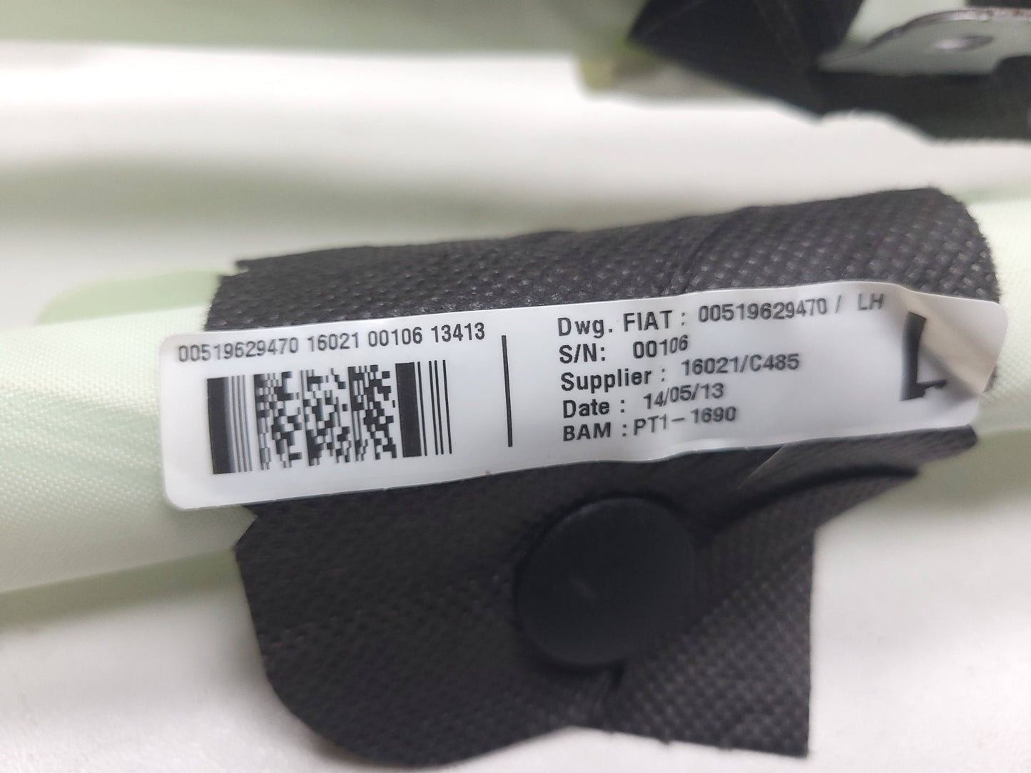 2014-2017 Fiat 500l Trekking Curtain Air bag SRS Airbag Left Driver Side OEM