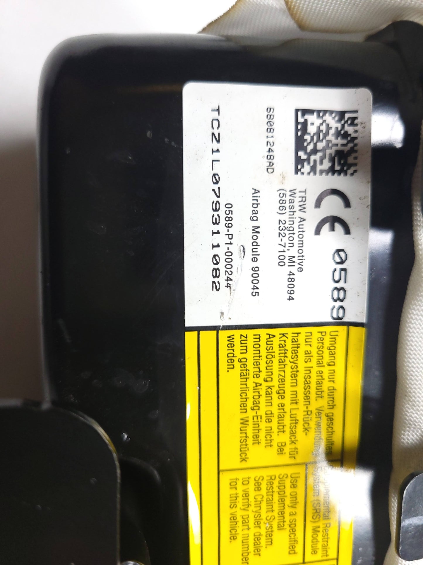 2012-2016 Dodge Dart Dash Dashboard Air Bag SRS Airbag Right Passenger OEM