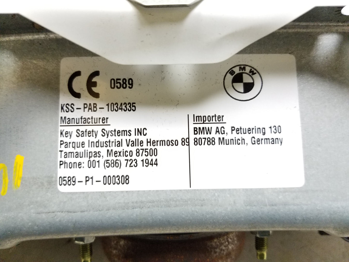 14-18 BMW X5 F15 Dash Air Bag SRS Passenger Side Rigth OEM 89K Miles