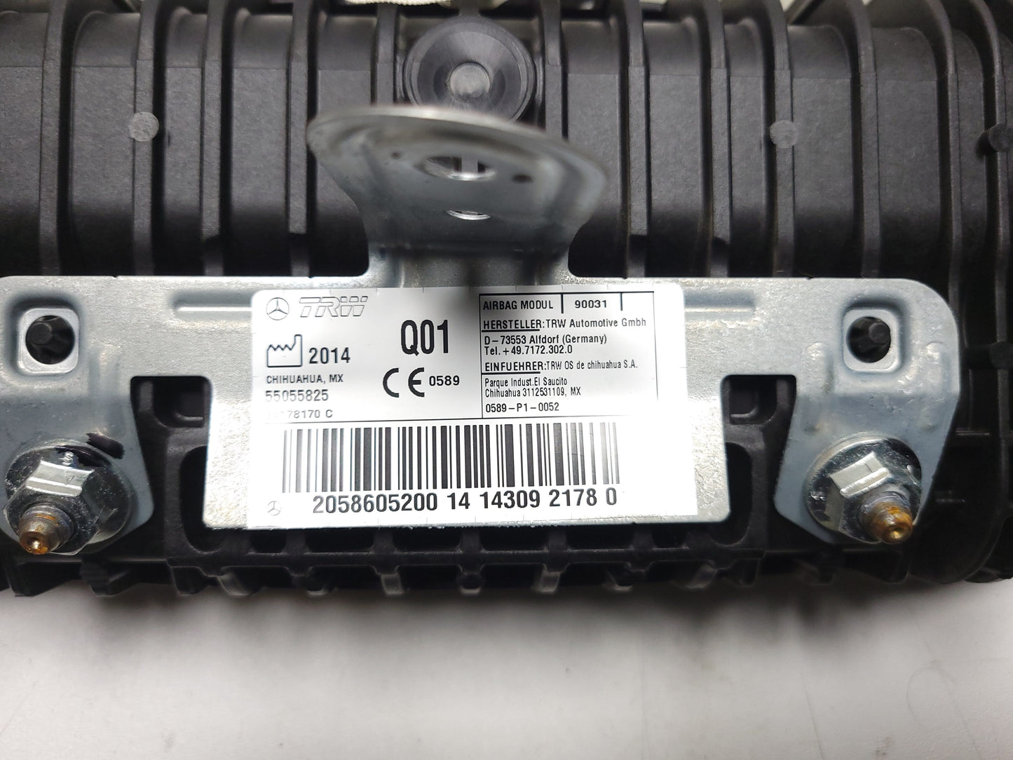 15-20 Mercedes-Benz C300 W205 Dash Airbag SRS Air Bag Passenger Side Right OEM