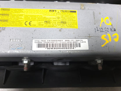 12-15 Subaru Impreza Dash Knee Driver Side Airbag SRS Air Bag OEM