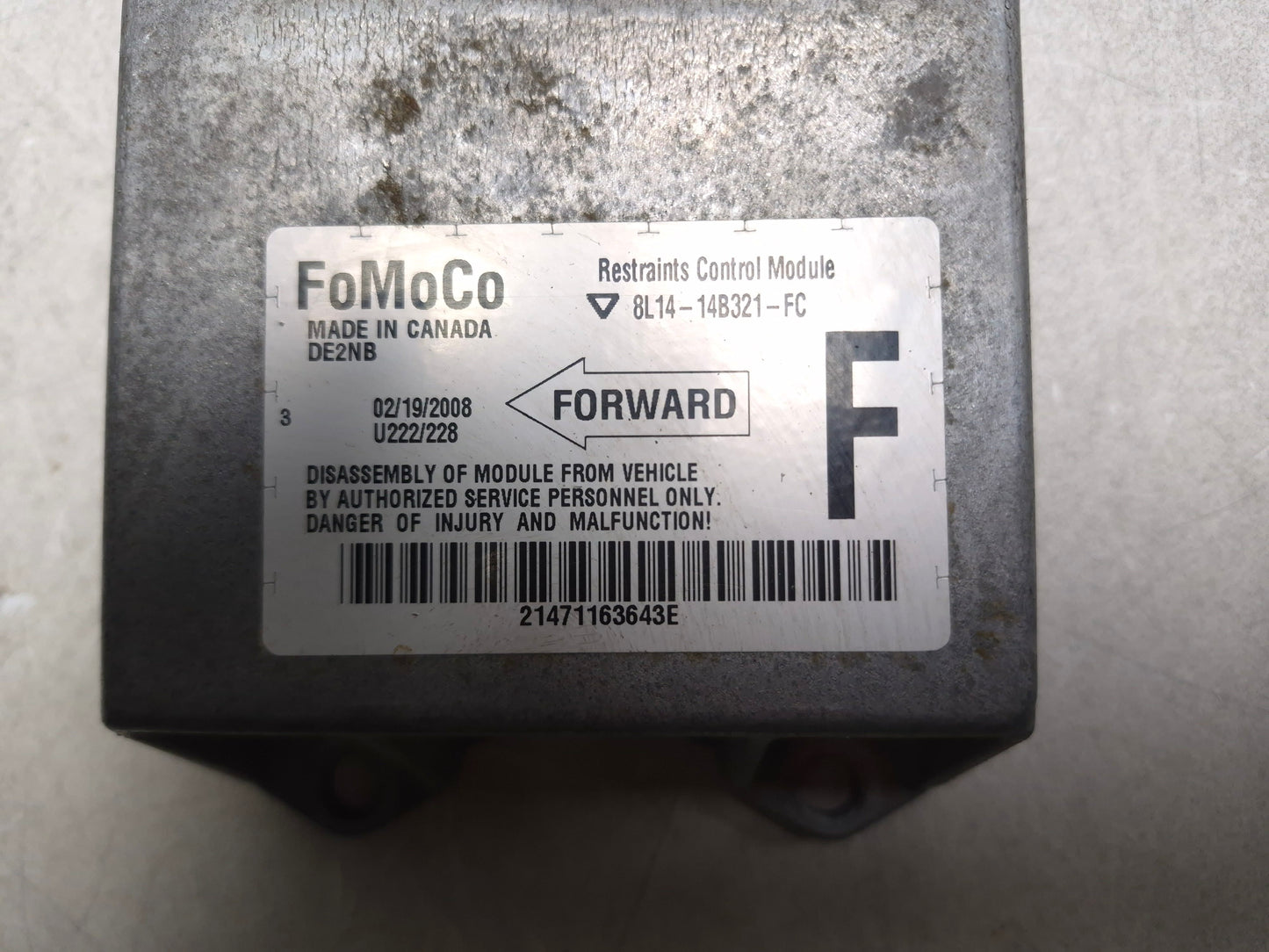 2007- 2008 Lincoln Navigator Ford Expedition Air Bag SRS Restraint Control Module OEM