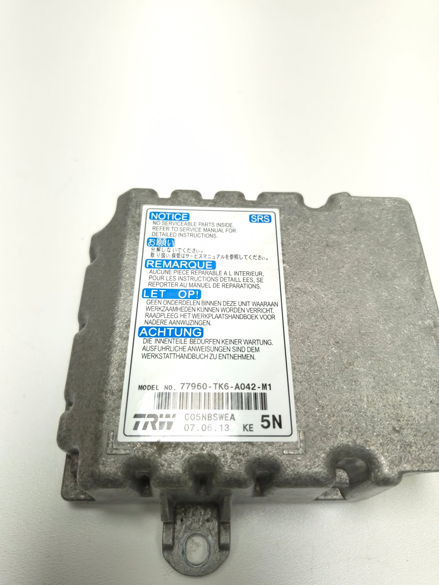 2013 Honda Fit Airbag SRS Control Module OEM