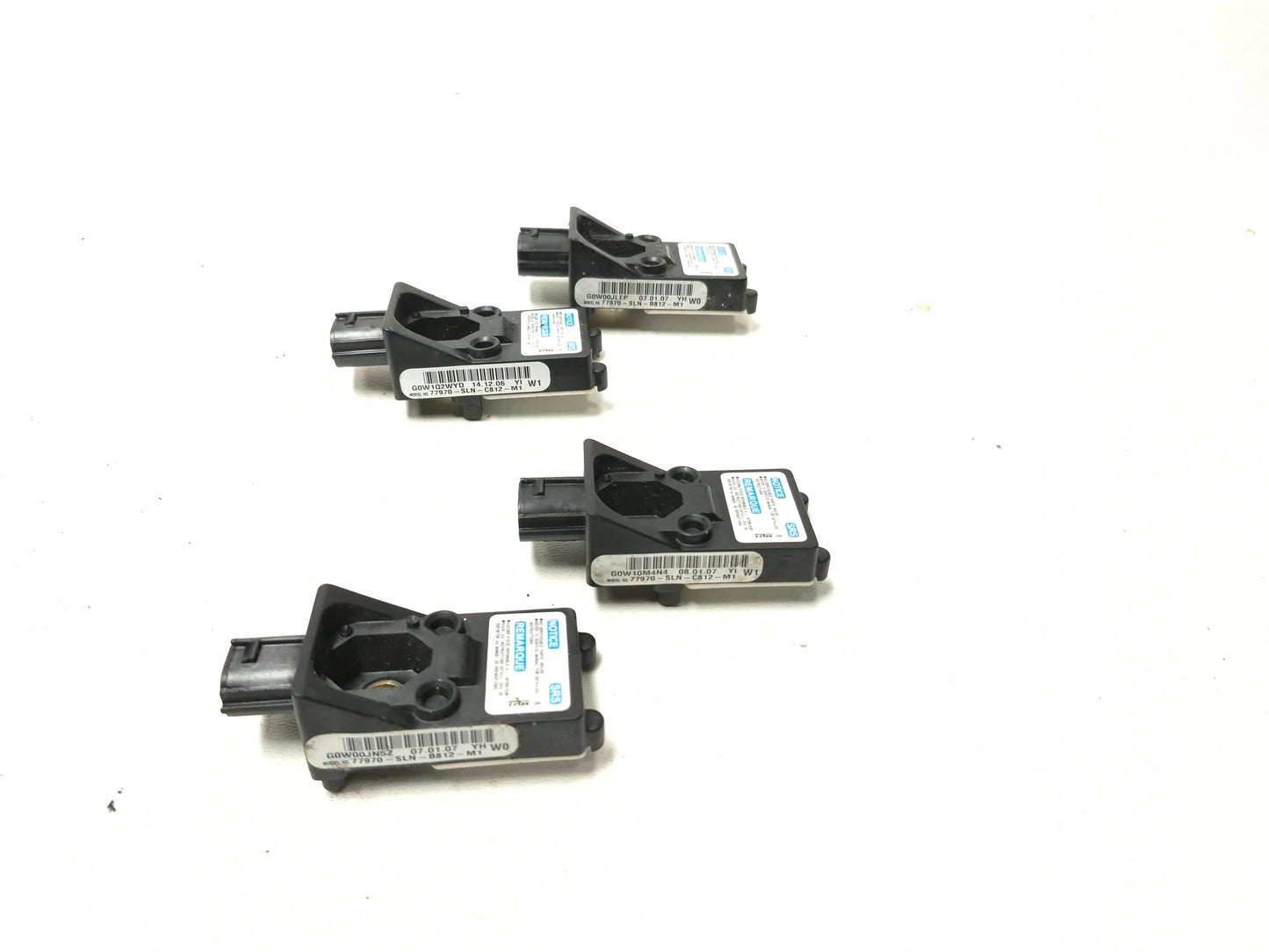 2007 2008 Honda Fit Crash Impact SRS Air Bag Sensor 4Pcs OEM