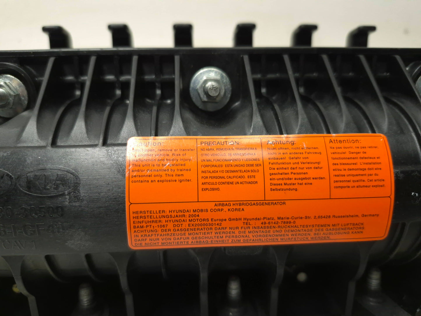 2012 Hyundai Sonata Dash Dashboard Air Bag SRS Airbag Right Passenger OEM
