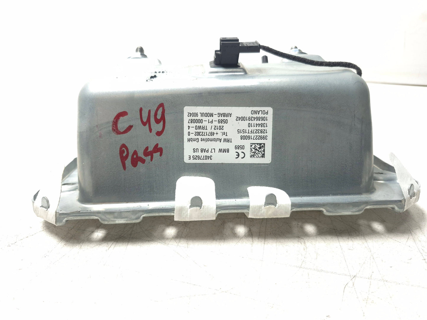 2013 BMW 328iX Dash Dashboard Air Bag SRS Airbag Right Passenger OEM
