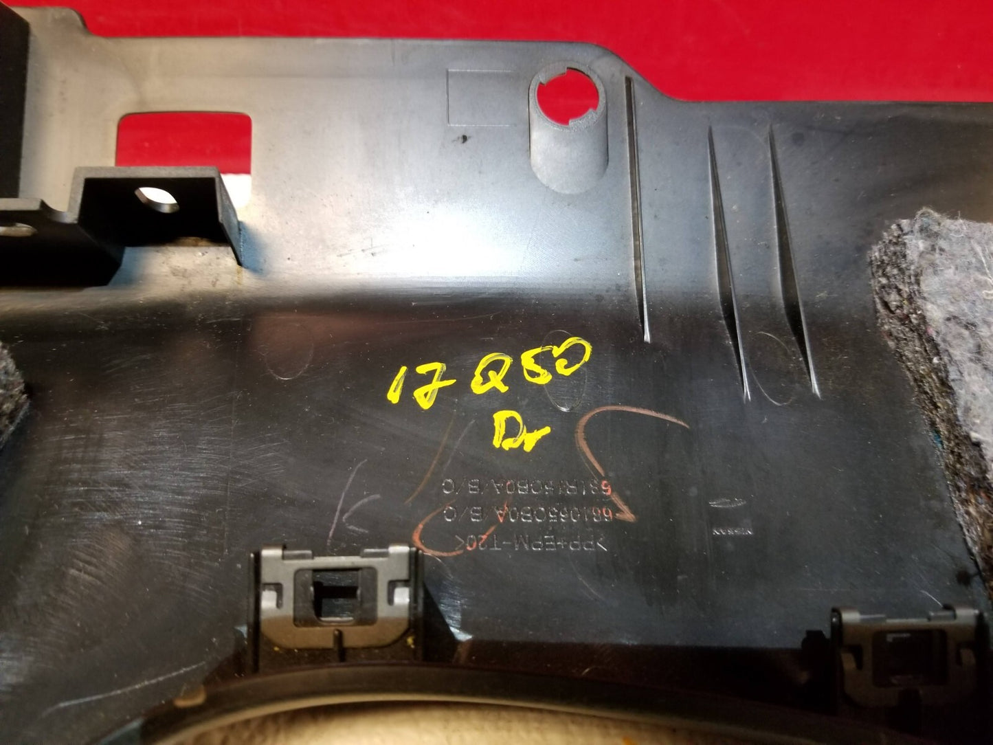 2017 Infiniti Q50 Dashboard Lower Trim Panel OEM