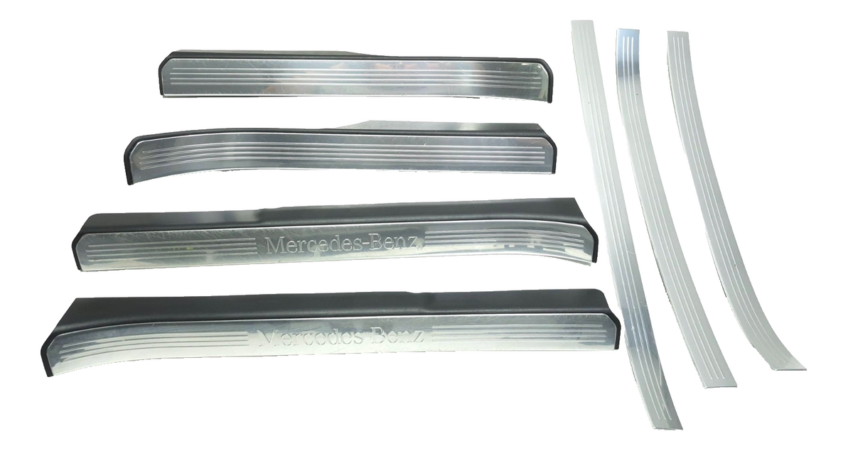 2010 Mercedes S400 W221 Door Sill Scuff Plate Trim Front & Rear OEM