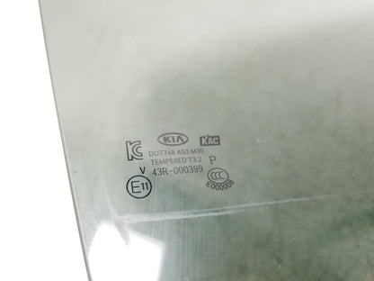 2014 - 2019 Kia Soul Door Window Glass Rear Passenger Side Right OEM