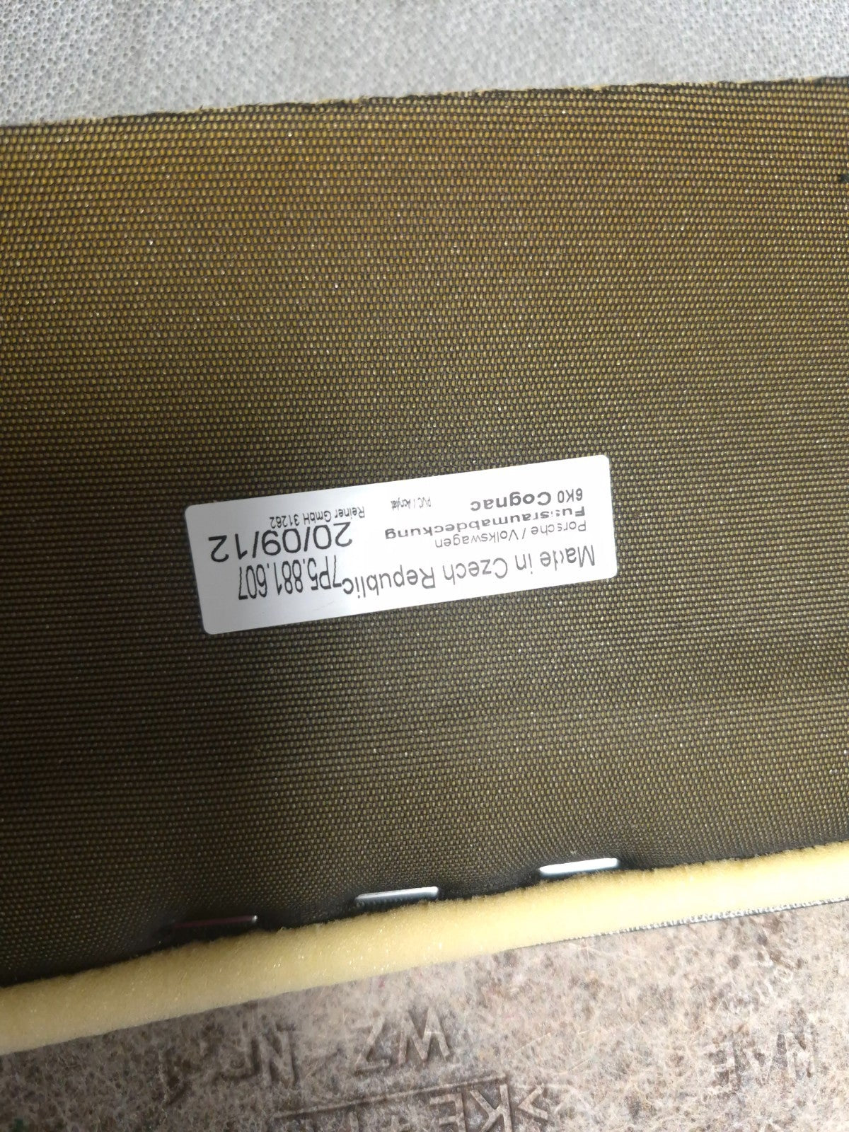 2013 Porsche Cayenne Front Driver Seat Back Trim Panel OEM