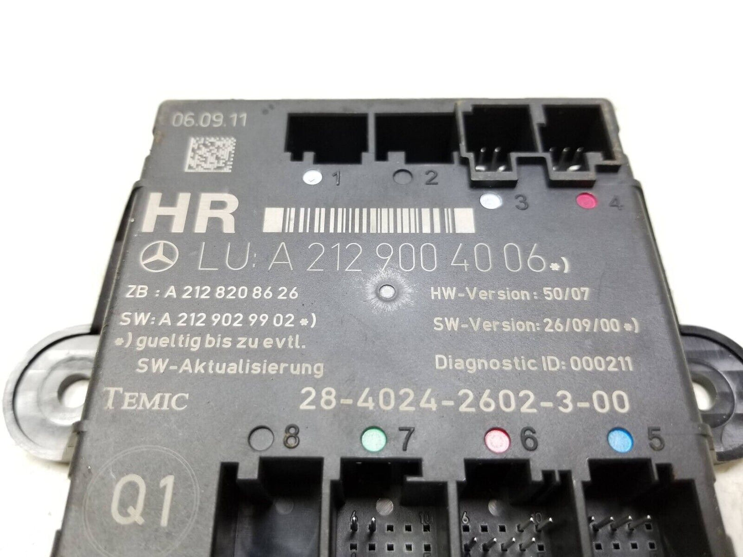 10-16 Mercedes W212 E350 E500 Door Control Module Rear Passenger Side Right OEM