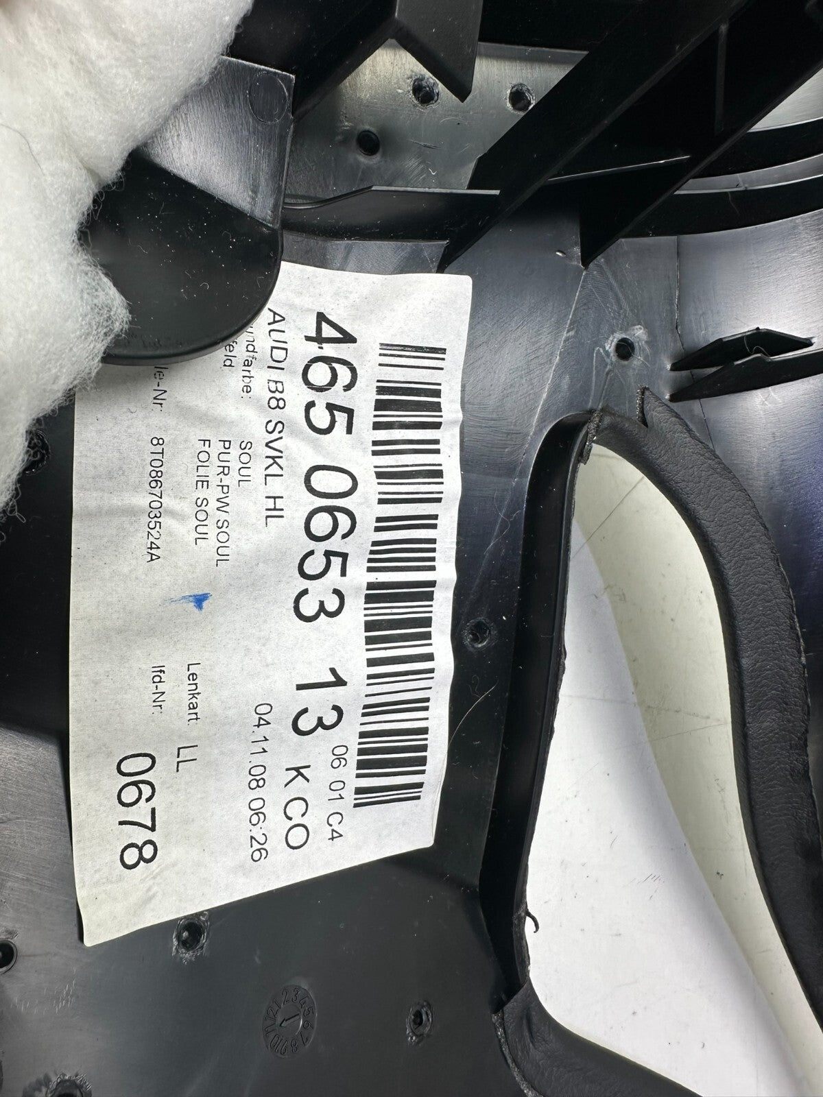 2009 Audi A5 Quarter Panel Trim Rear Driver Side Left OEM