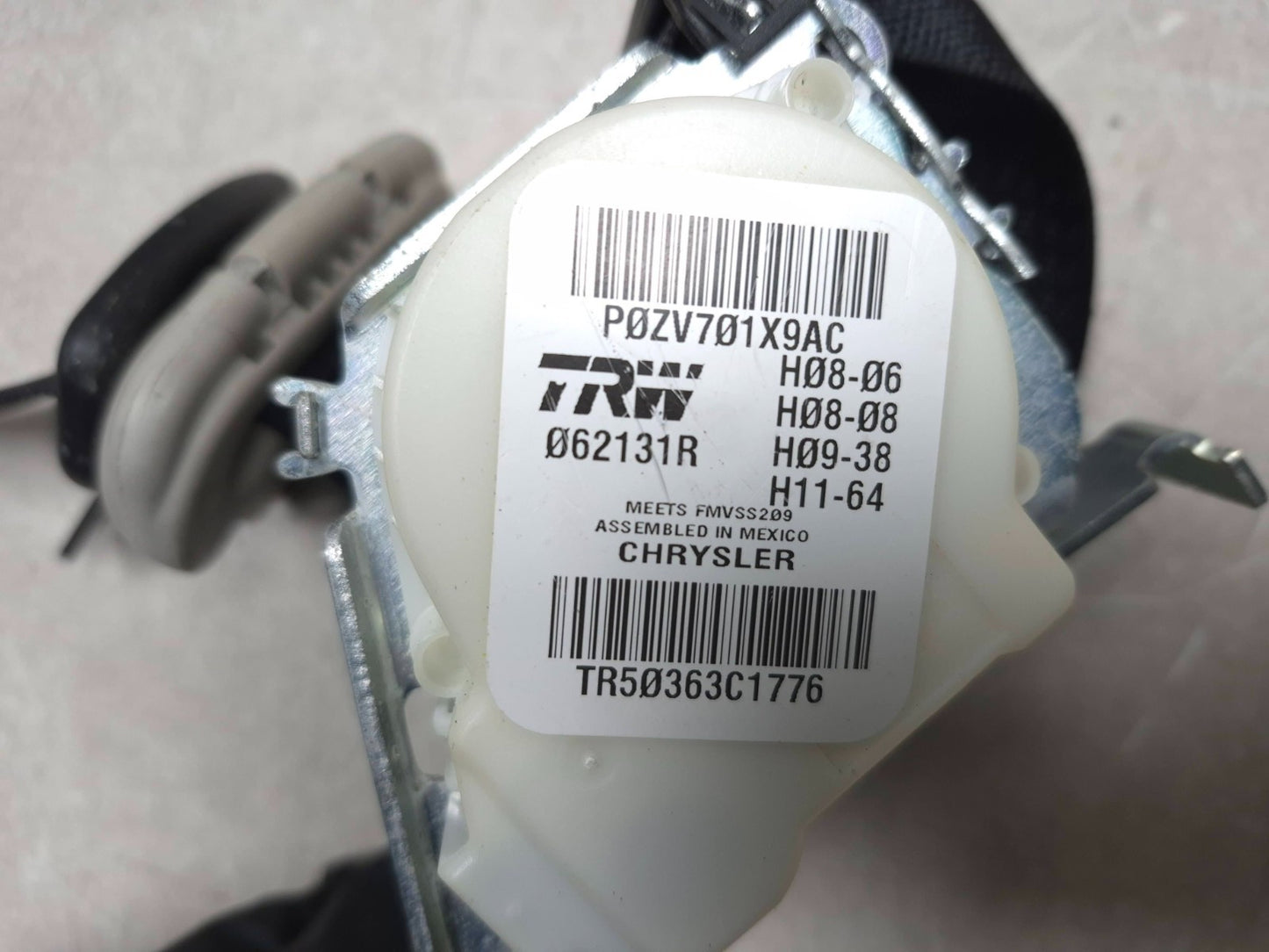 2013 Dodge Grand Caravan 2row Seat Belt Retractor Pasenger Side Right Oem✅