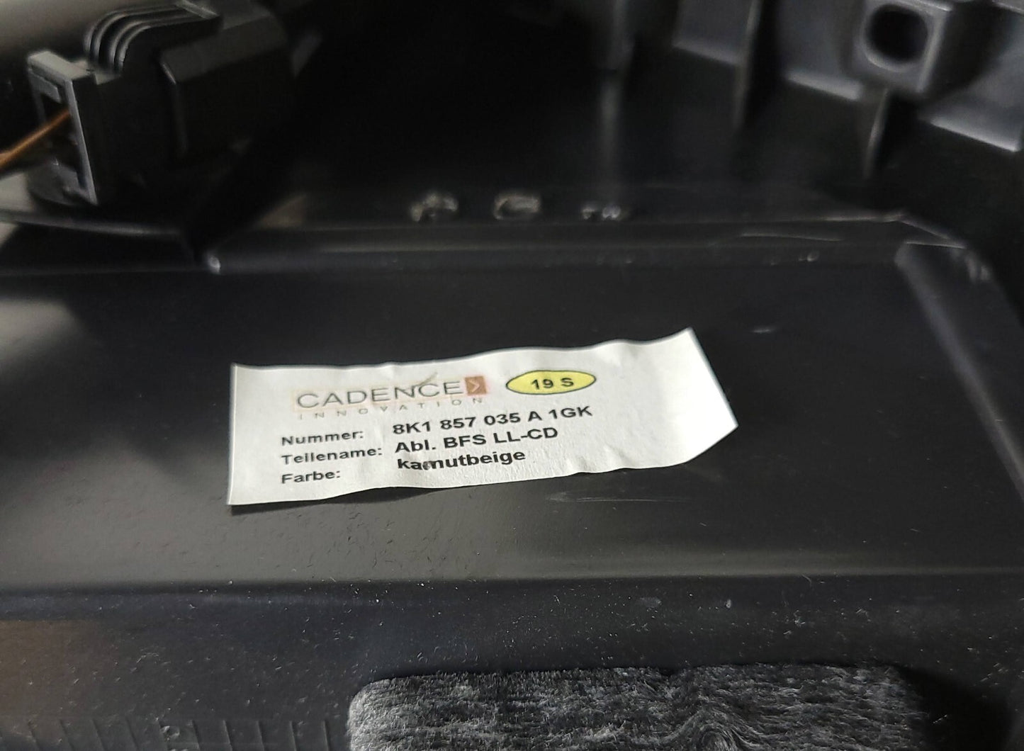 2009 - 2016 Audi A4 S4 Sedan Glove Box OEM