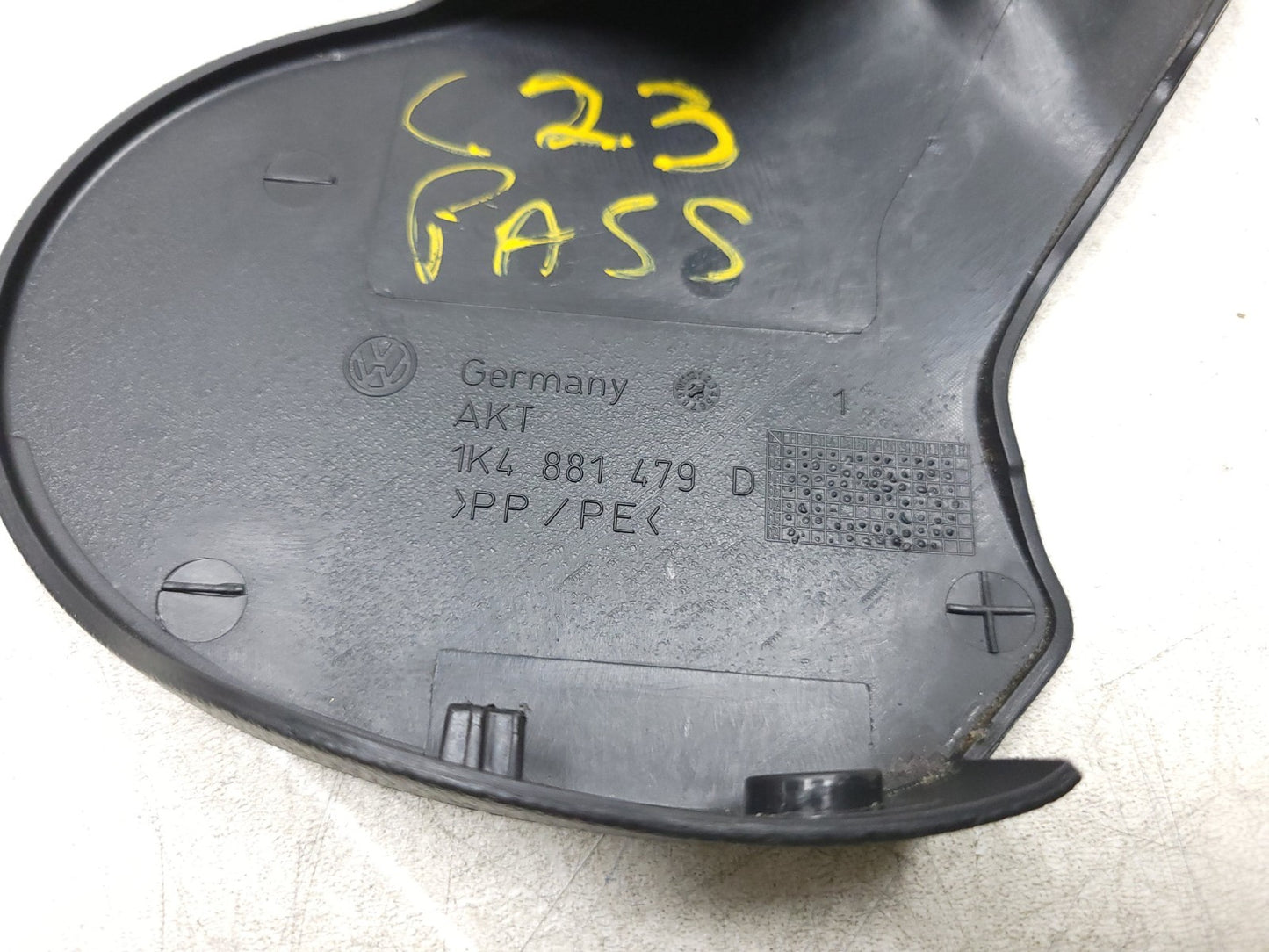 2012 VW Golf GTI Seat Side Trim W/ Knob Front Passenger Side Right OEM
