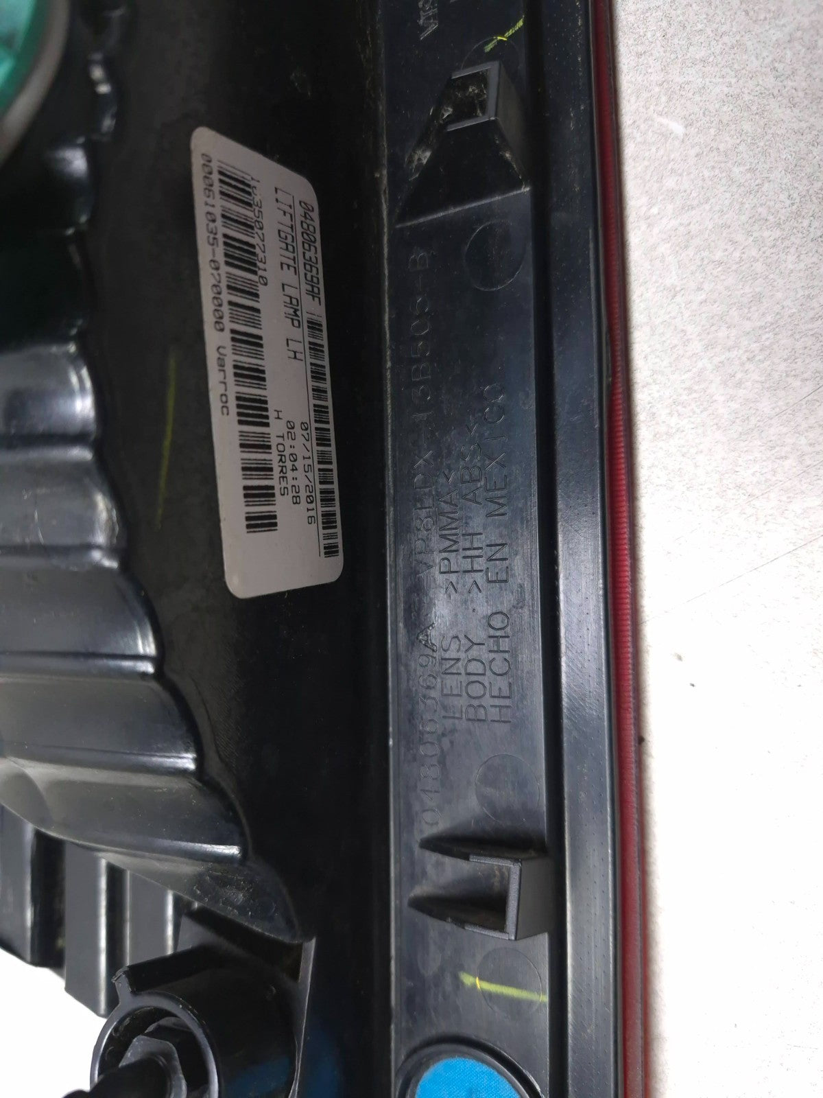 2016 Dodge Journey Tail Light Inner Left & Right OEM