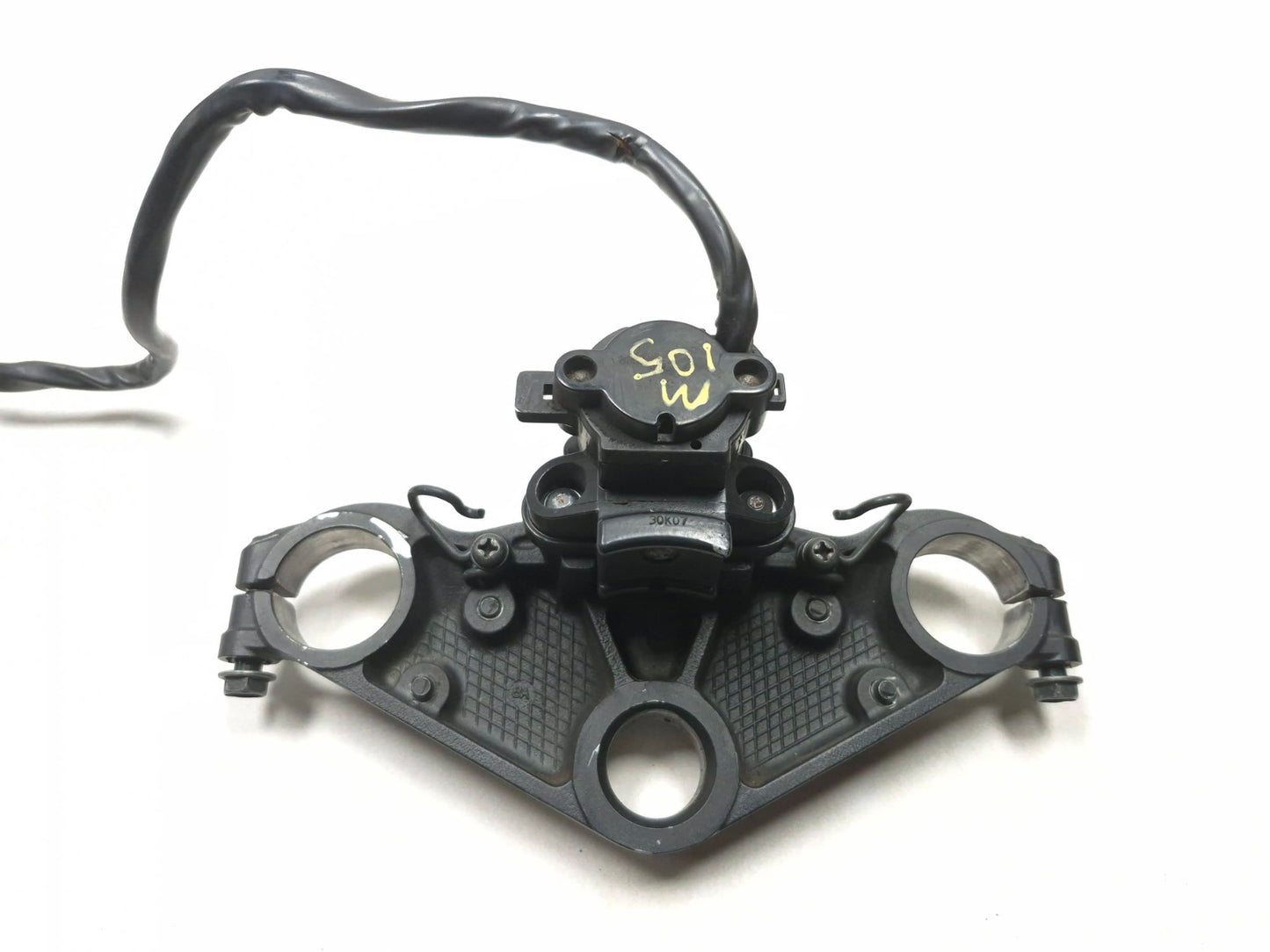 2008 Kawasaki Ninja 250r Ex250j Upper Triple Tree & Ignition Lock Switch OEM