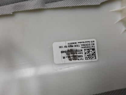 2021 Tesla Model 3 Rear C-pillar Rail Trim Cover Left & Right Pair OEM