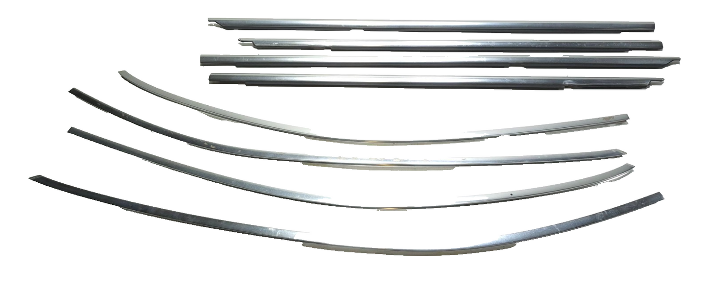 2011 Mercedes S400 W221 Door Window Belt Chrome & Upper Molding Trim 8pcs OEM