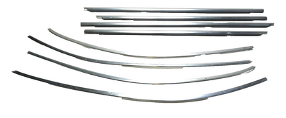 2011 Mercedes S400 W221 Door Window Belt Chrome & Upper Molding Trim 8pcs OEM