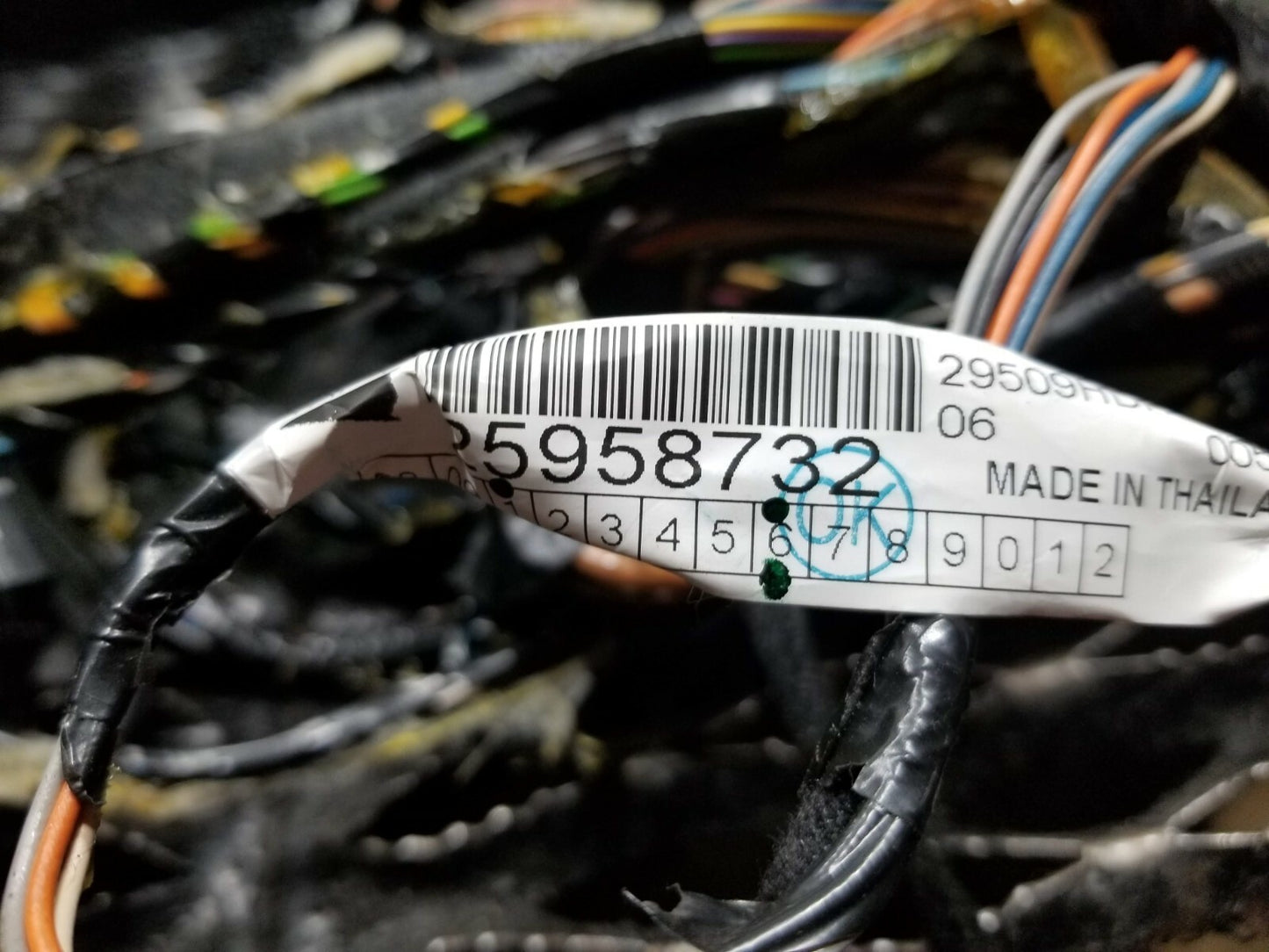 2009 Cadillac STS Interior Roof Wire Harness OEM