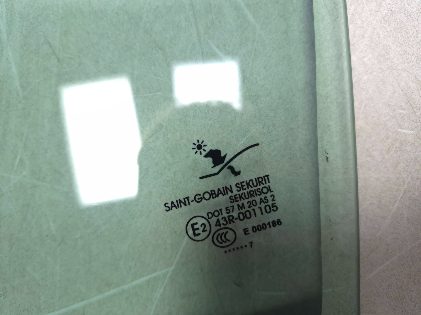 2007 Saab 9-5 Aero Rear Driver Window Glass OEM