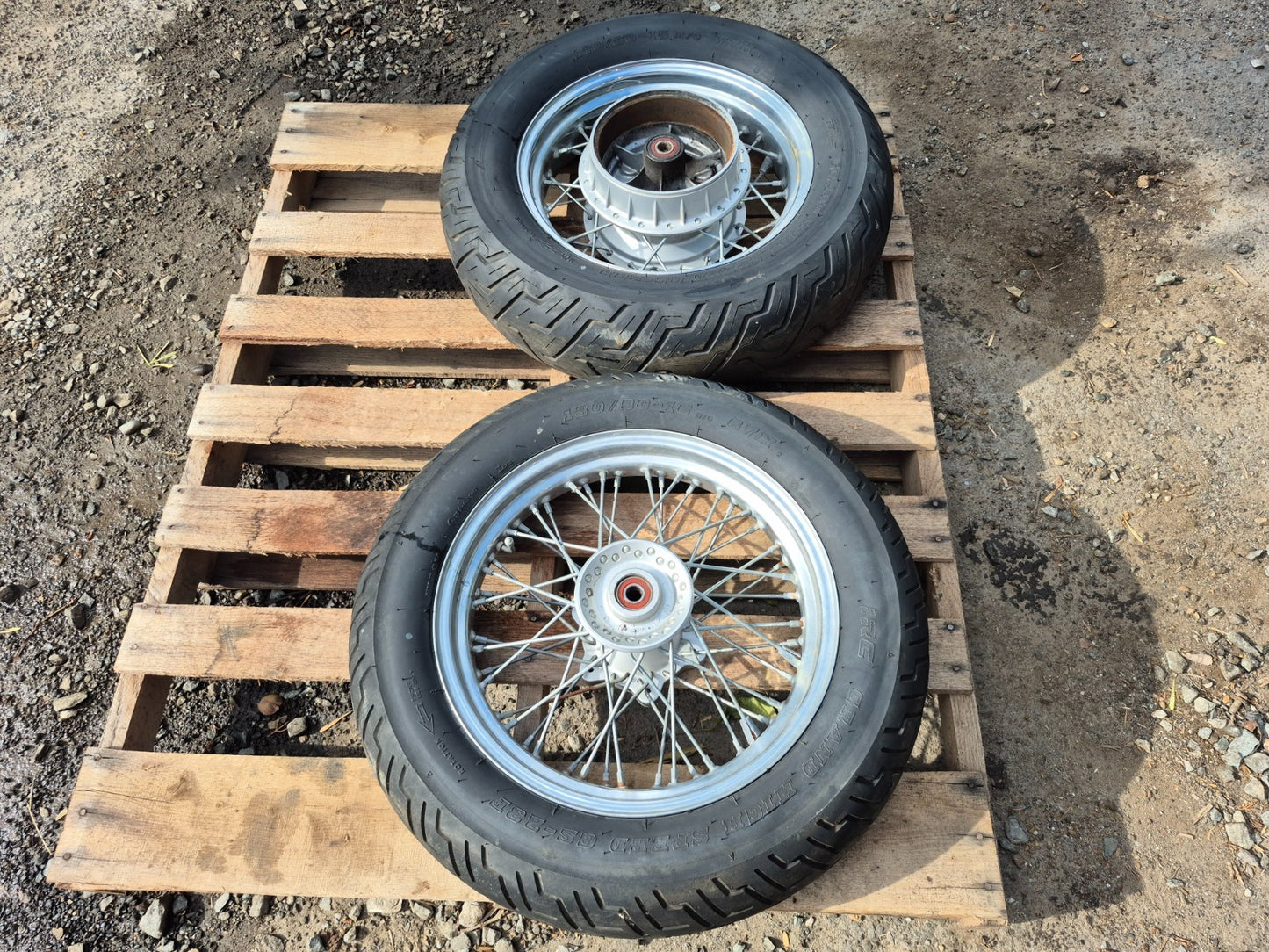 2004 Suzuki Vl800 Boulevard C50 Wheel Rim & Tire Front & Rear *straight* OEM
