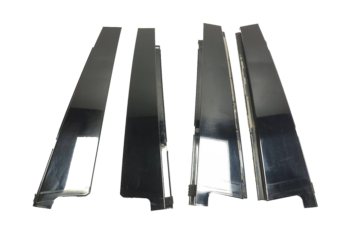 2011 Mercedes S400 W221 Door Pillar Applique Molding Front & Rear 4pcs OEM