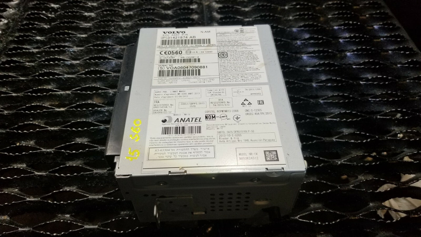 2015 Volvo S60 Cd Player Radio Receiver OEM