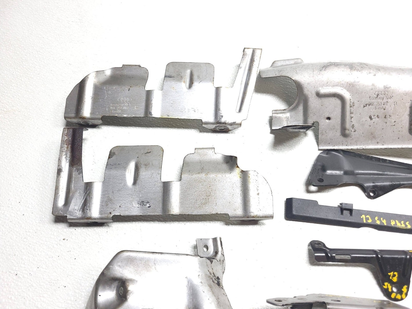 2013 Audi S4 Exhaust Manifold Heat Shield & Bracket Set OEM
