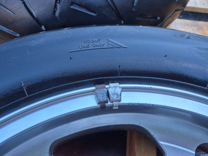 2003 Kawasaki Vulcan Vn1600 Rear & Front Wheel W/ Tire Pair R 16 OEM