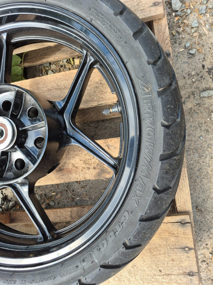 2008 Kawasaki Ninja 250r Ex250 Wheel Rim & Tire Front & Rear *straight* OEM