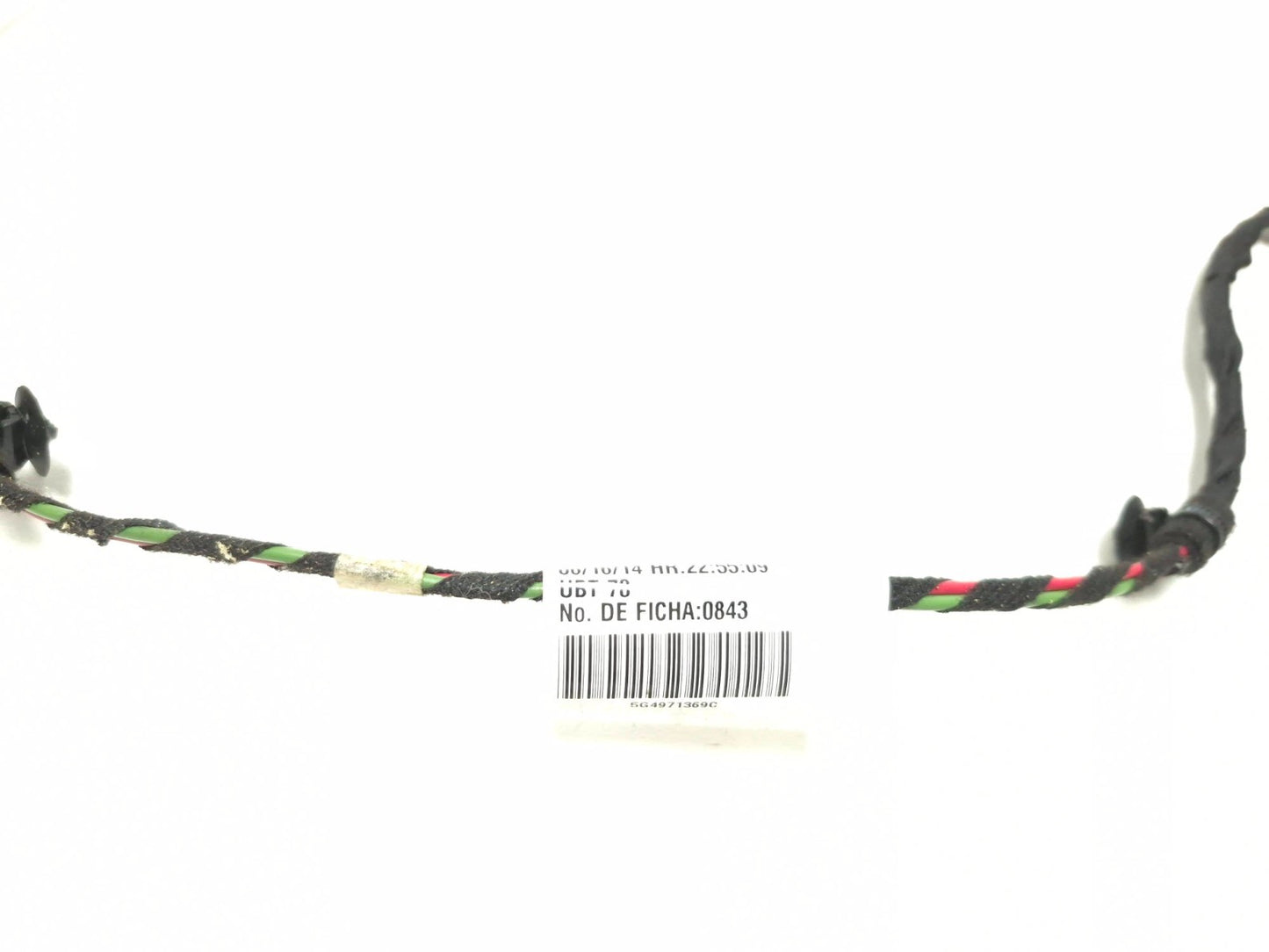 2015 Volkswagen Golf Front Passenger Seat Motor Wire Harness 5g4971369c OEM