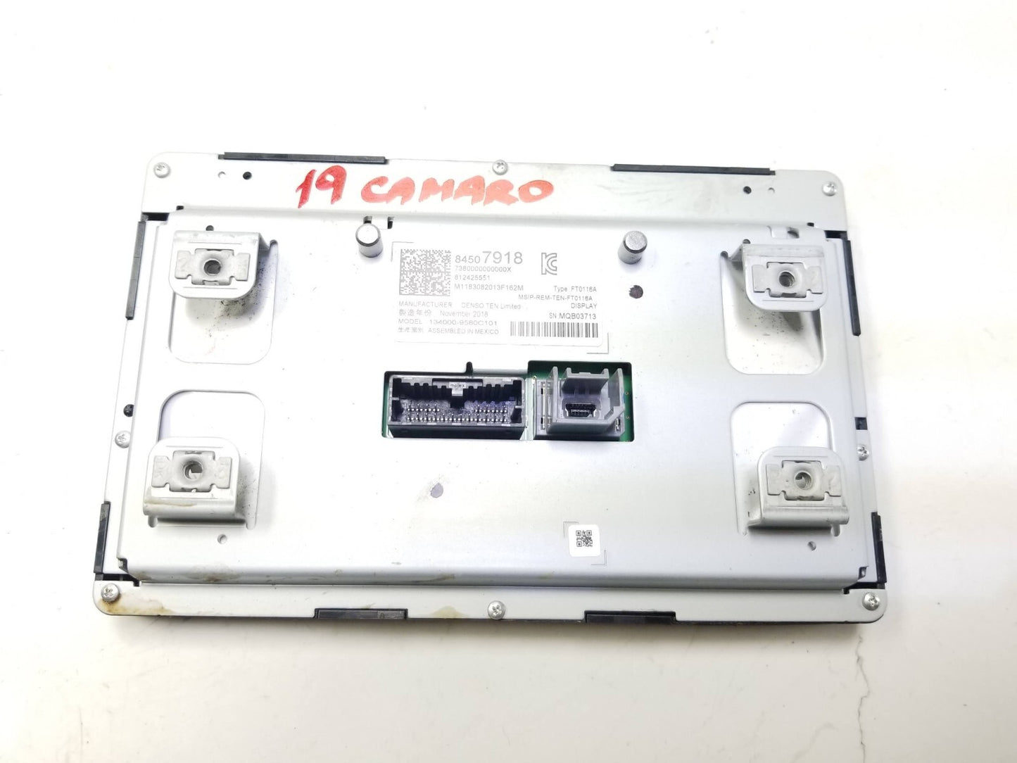 2019 Chevrolet Camaro Information Display Screen OEM