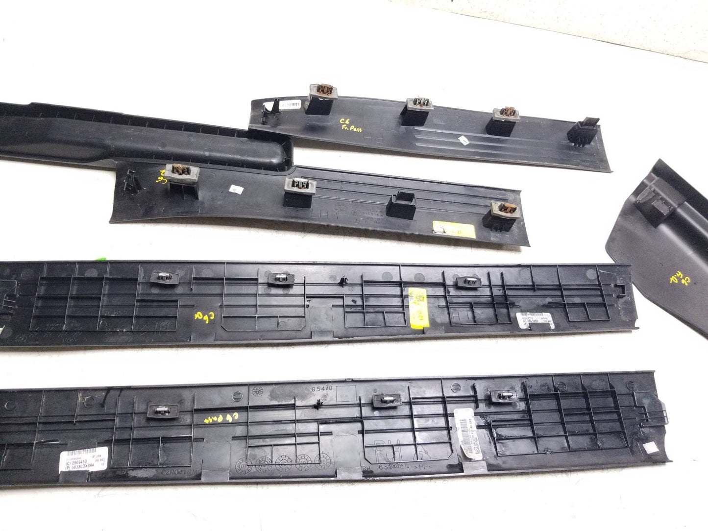 2011 - 2017 Dodge Grand Caravan Door Interior Sill Scuff Trim Cover Set OEM