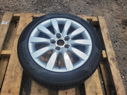 06-09 Audi A4 Wheel Rim W/ Tire Pirelli P Zero 245/45r17 Pair Two OEM