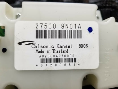 09-14 Nissan Maxima Heater AC Air Temperature Control Panel 27500-9n01a OEM