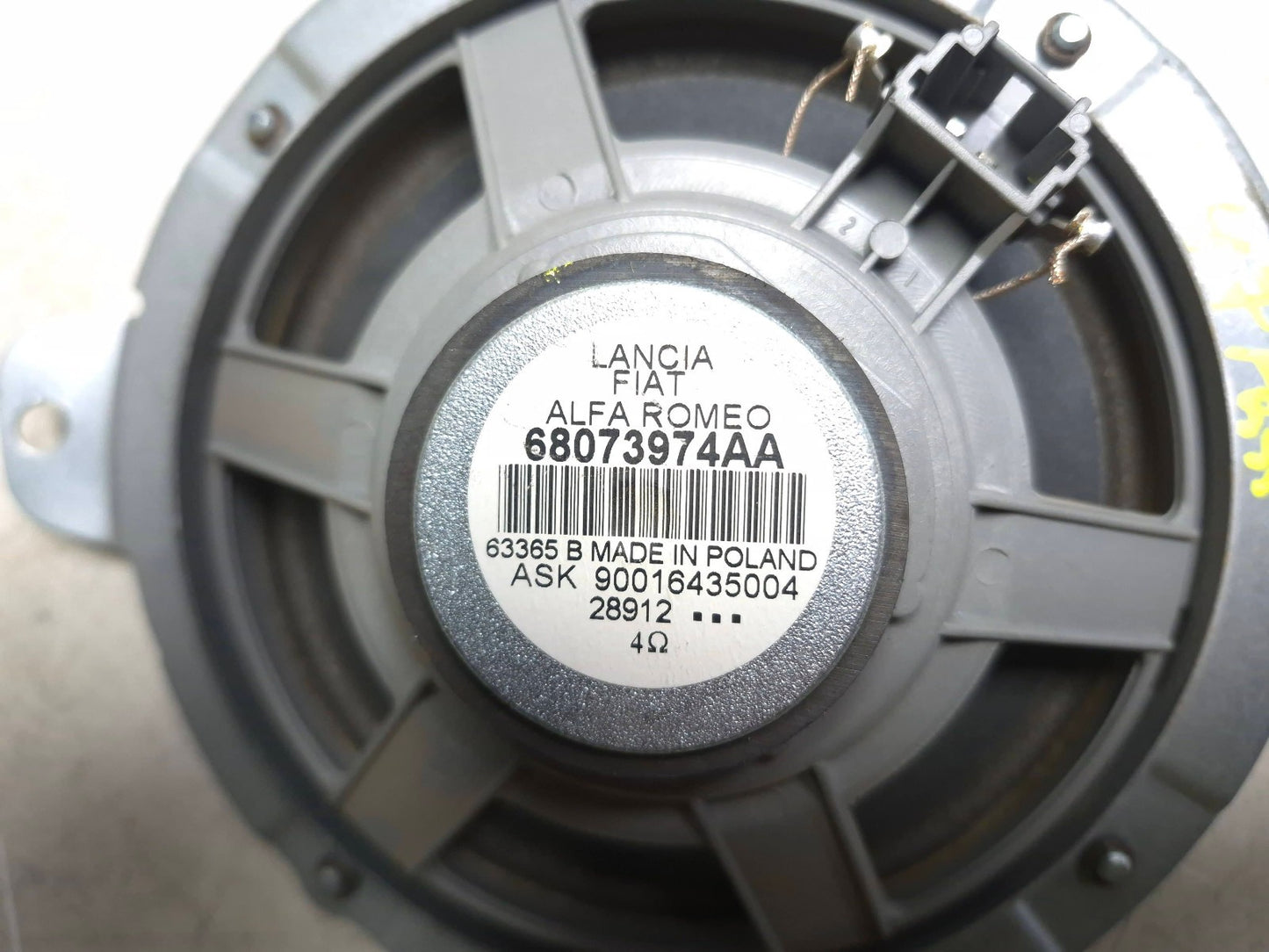 2013 Fiat 500 Turbo Door Audio Speaker OEM