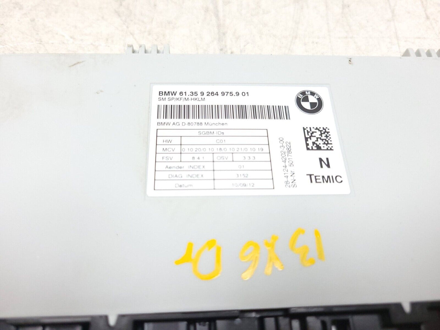 08-14 BMW X6 Front Driver Seat Control Module 9264975 OEM