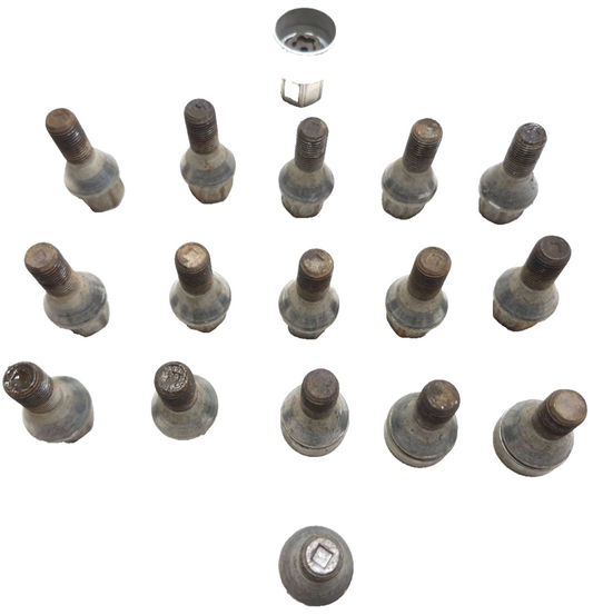 2013 Fiat 500 Turbo Wheel Bolt & Locking Nut 17pcs OEM